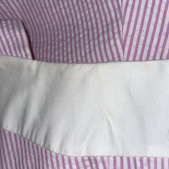 Lilly Pulitzer Marisa Seersucker Pink Halter Mini Dress Summer Striped Zipper - Picture 10 of 12